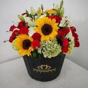 Barril Grande con GIRASOLES