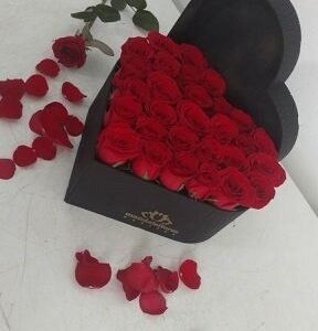 Caja Corazon 36 Rosas Rojas