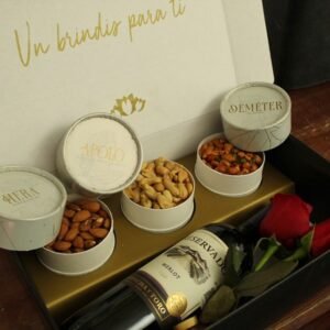Caja Salud con botanas (no incluye botella)