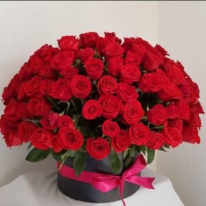 Caja Bouquet Grande de 100 rosas Abierto