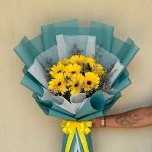 ramo 10 gerberas amarillas
