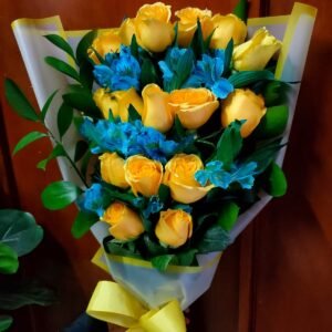 Ramo Abanico Amarillo-Azul