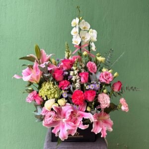 Caja Thamira con Orquidea