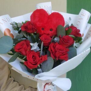 Ramo con minipeluche corazon kori