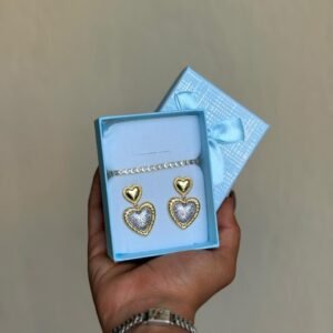 Brazalete c/ cristales y aretes